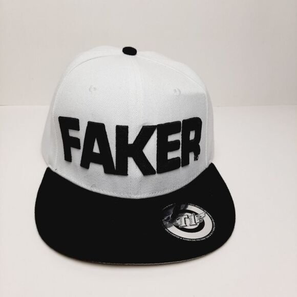 FAKER by SuperPlay T1 Baseball Ball Hat Snapback B&W - Picture 2 of 11